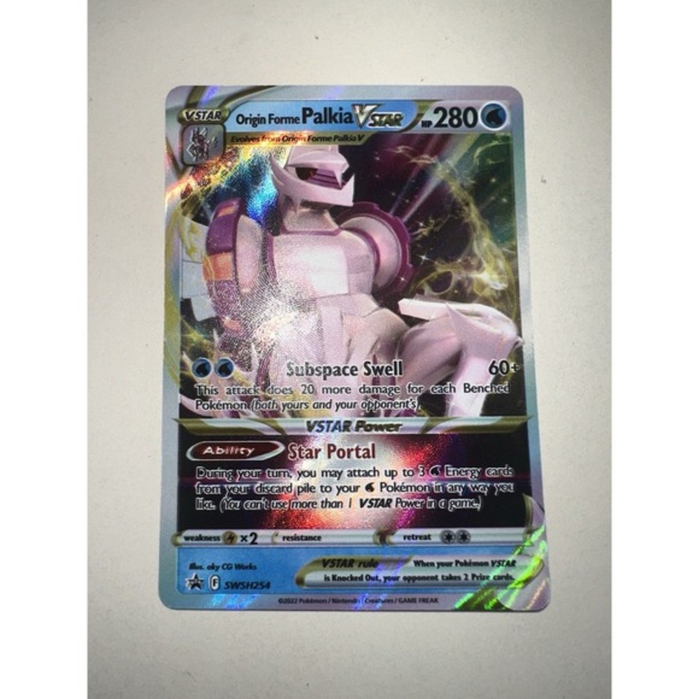 MISPRINT OFFSET ERROR! Origin Forme Palkia VSTAR Promo SWSH254 BLACK STAR PROMO